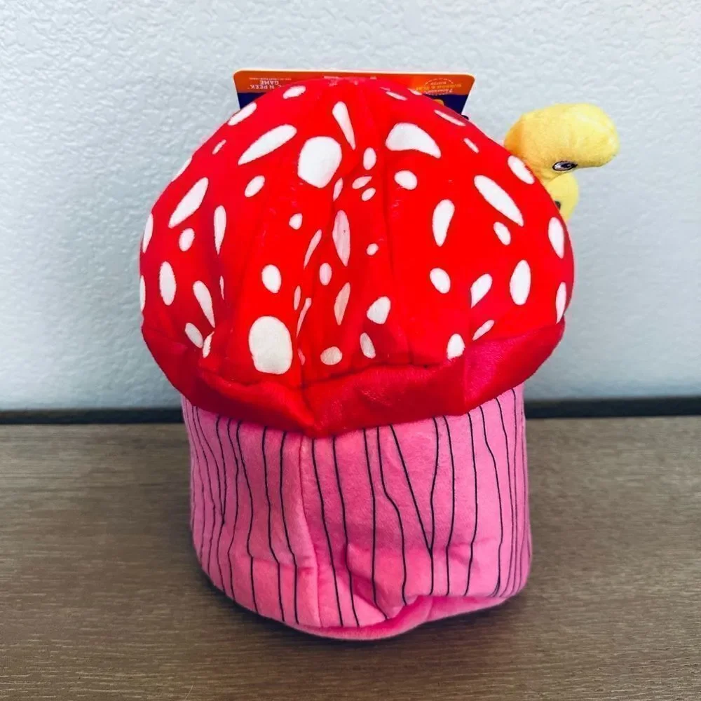 Mushroom Plush 4-pc Dog Squeaky Toy
